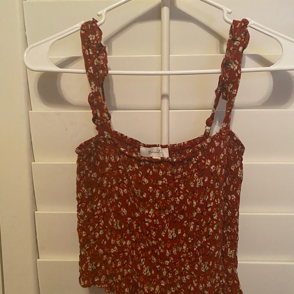 orange tank crop top